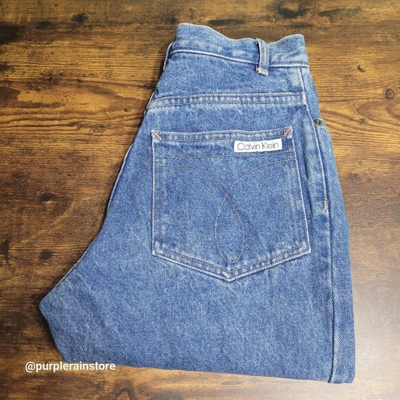 Vtg Calvin Klein Jeans 8 Taper Straight Tummy Control Talon 42 Zipper 70's 80's - Picture 1 of 15